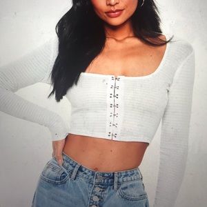 White crop top